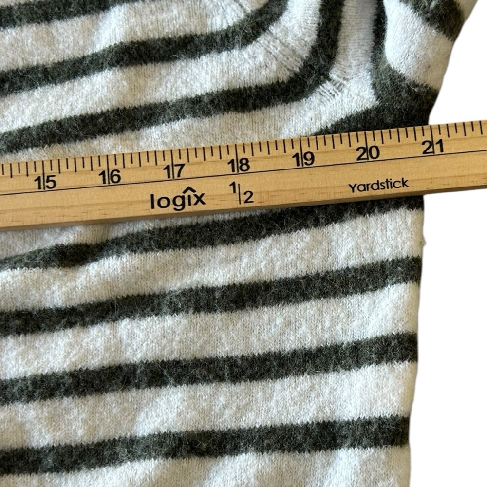 Madewell Women’s Wrap-Front Alpaca Blend 90s Striped Sweater Sz M - Picture 6 of 9